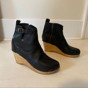 No. 6 Leather Buckle Booties in Black sz. 40